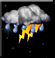 Heavy thunderstorm, Rain, Mist, Overcast