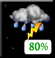 Friday Night: Showers And Thunderstorms then Chance Showers And Thunderstorms