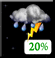 Tonight: Isolated Showers And Thunderstorms then Mostly Cloudy